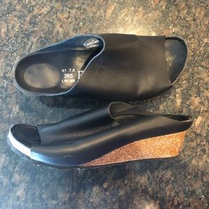 Wedge shoe full leather